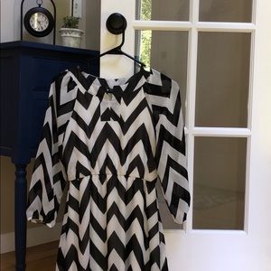 Black and White Chevron dress